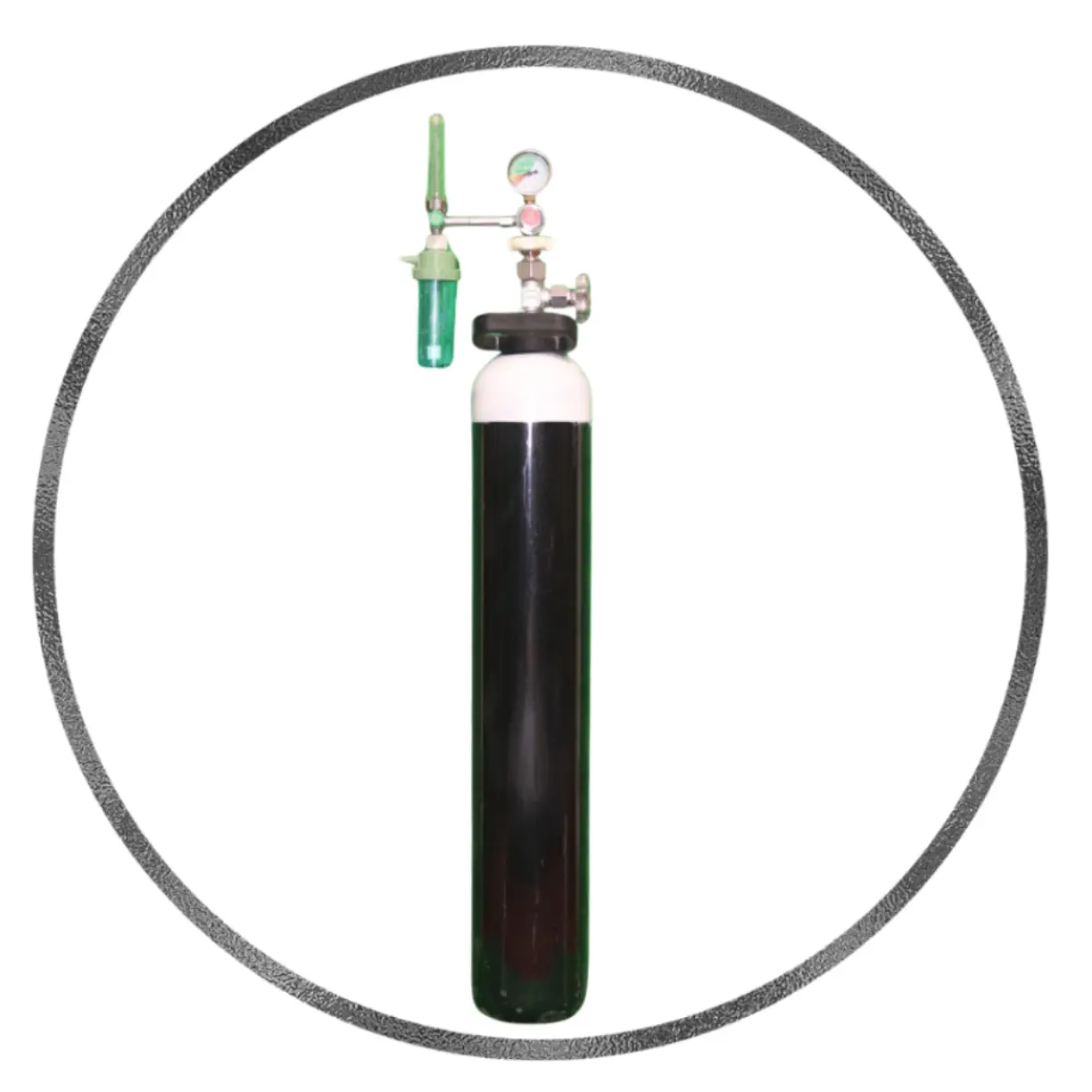 Oxygen cylinder rent in Dhanmondi Dhaka with flow meter and cannula set